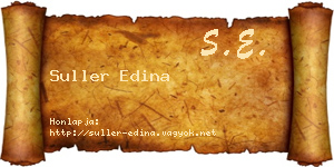 Suller Edina névjegykártya